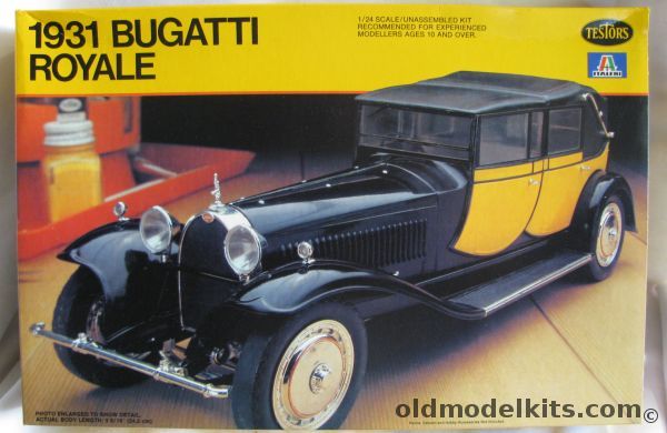 Testors 1/24 1931 Bugatti Royale - Berlin de Voyage Type 41, 832 plastic model kit